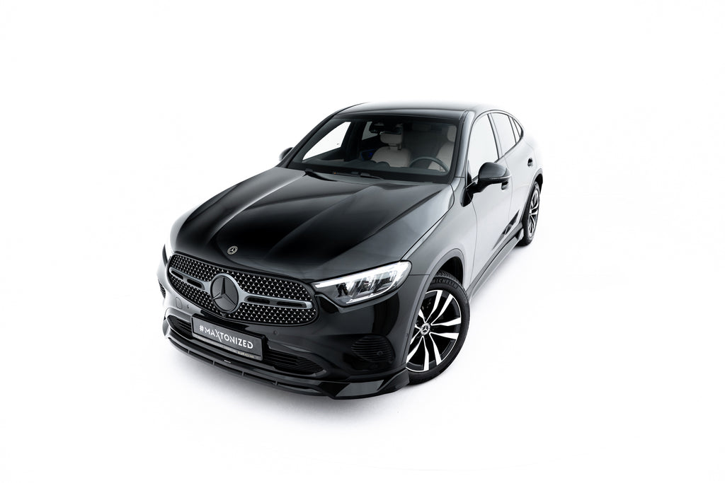 Maxton Design Street+ Spoilerlippe Front Ansatz passend für Mercedes-Benz GLC Coupe C254 schwarz Hochglanz