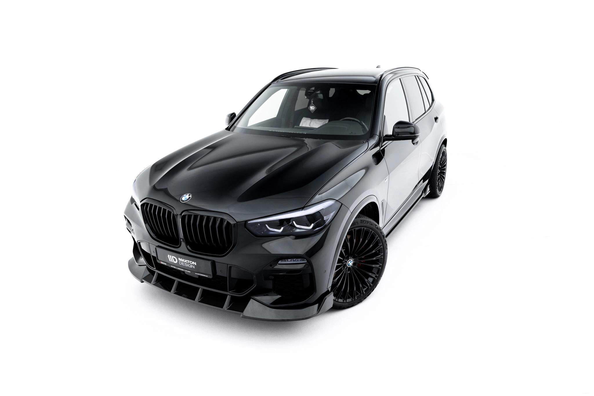 Maxton Design Prepreg Carbon Fiber Street+ Spoilerlippe Front Ansatz passend für BMW X5 M-Paket G05