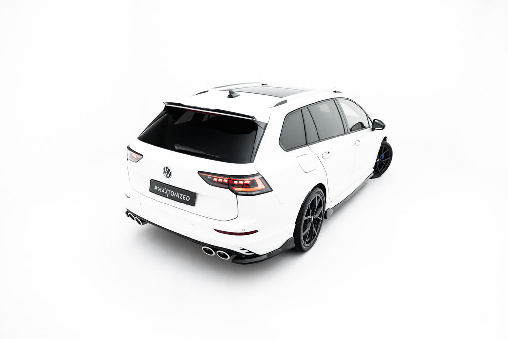 Maxton Design Spoiler CAP passend für VW Golf Variant Mk8 Facelift schwarz Hochglanz