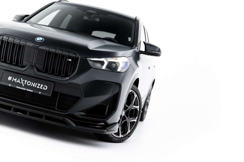 Maxton Design Street+ Spoilerlippe Front Ansatz passend für BMW X1 M35i U11 schwarz Hochglanz