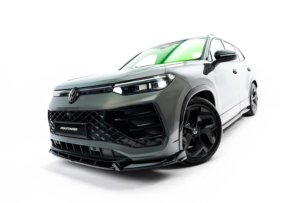 Maxton Design Frontspoiler für Volkswagen Tayron Mk1 [2024-] | Schwarz Hochglanz | ABS-Kunststoff