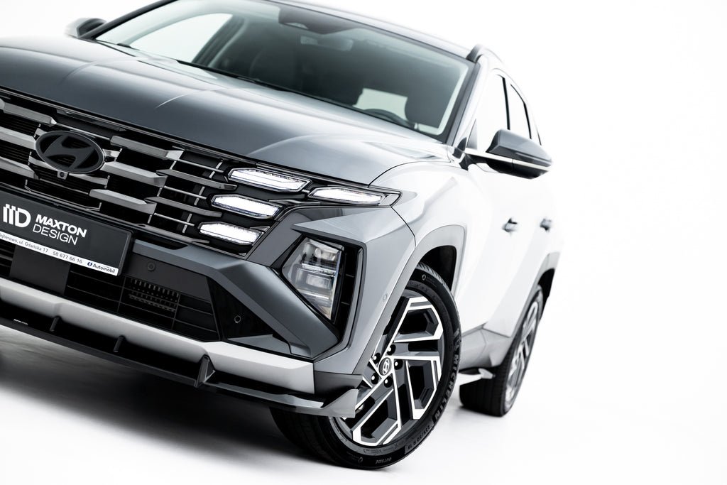 Maxton Design Street+ Spoilerlippe Front Ansatz passend für Hyundai Tucson Mk4 Facelift schwarz Hochglanz