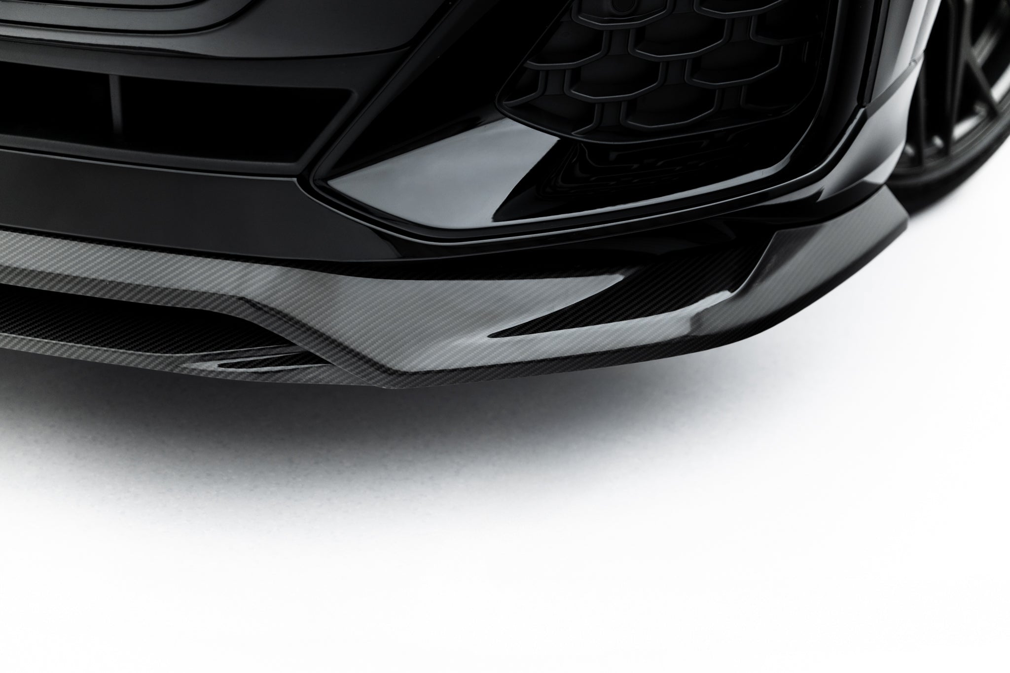 Maxton Design Prepreg Carbon Fiber Street+ Spoilerlippe Front Ansatz passend für Audi SQ8 / Q8 S-Line Mk1 Facelift