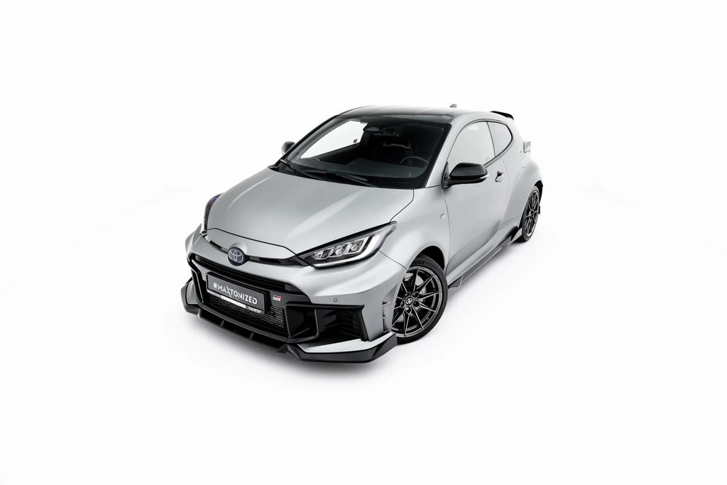 Maxton Design Street+ Spoilerlippe Front Ansatz V.2 passend für Toyota GR Yaris Mk4 Facelift schwarz Hochglanz