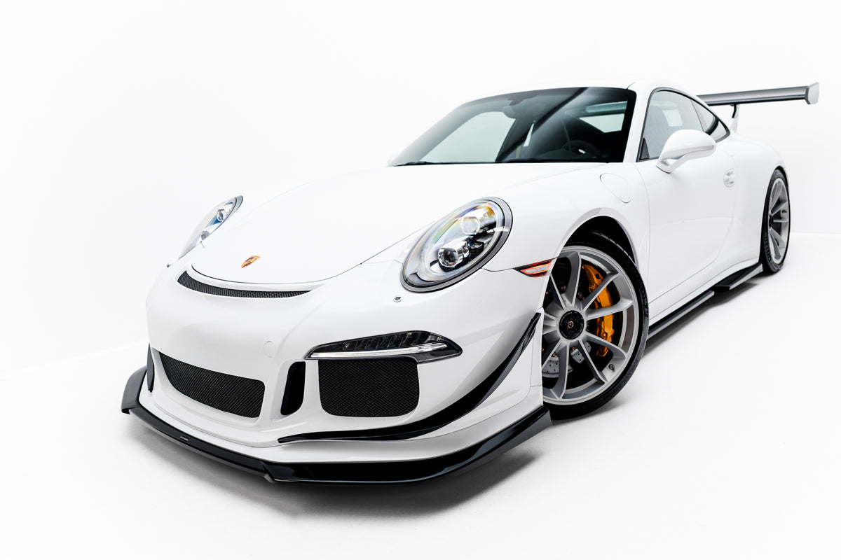 Maxton Design Street+ Spoilerlippe Front Ansatz für Porsche 911 GT3 991 [2011-2016] | Schwarz Hochglanz | ABS-Kunststoff