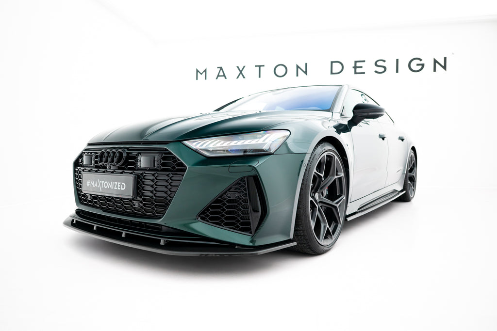 Maxton Design Prepreg Carbon Fiber Street+ Spoilerlippe Front Ansatz passend für Audi RS7 C8