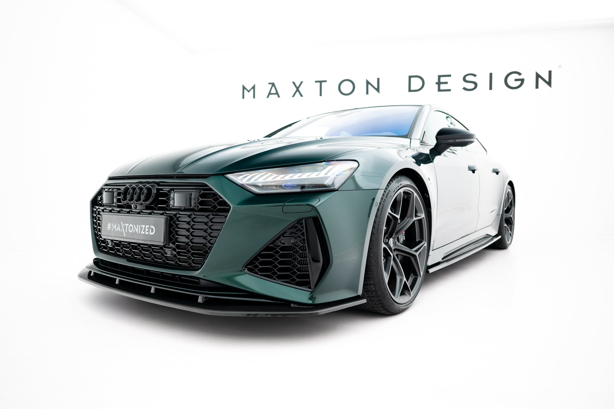 Maxton Design Prepreg Carbon Fiber Street+ Spoilerlippe Front Ansatz passend für Audi RS7 C8