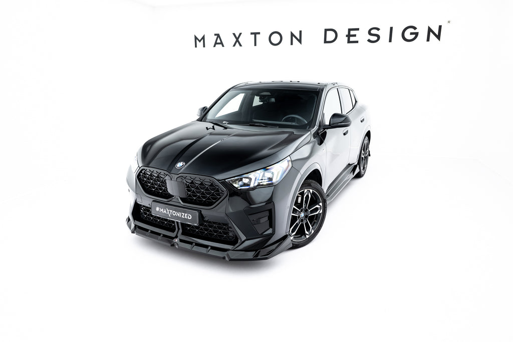 Maxton Design Street+ Spoilerlippe Front Ansatz passend für BMW X2 M-Paket / iX2 U10 schwarz Hochglanz