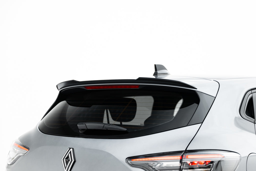 Maxton Design Spoiler CAP passend für Renault Clio Mk5 Facelift schwarz Hochglanz