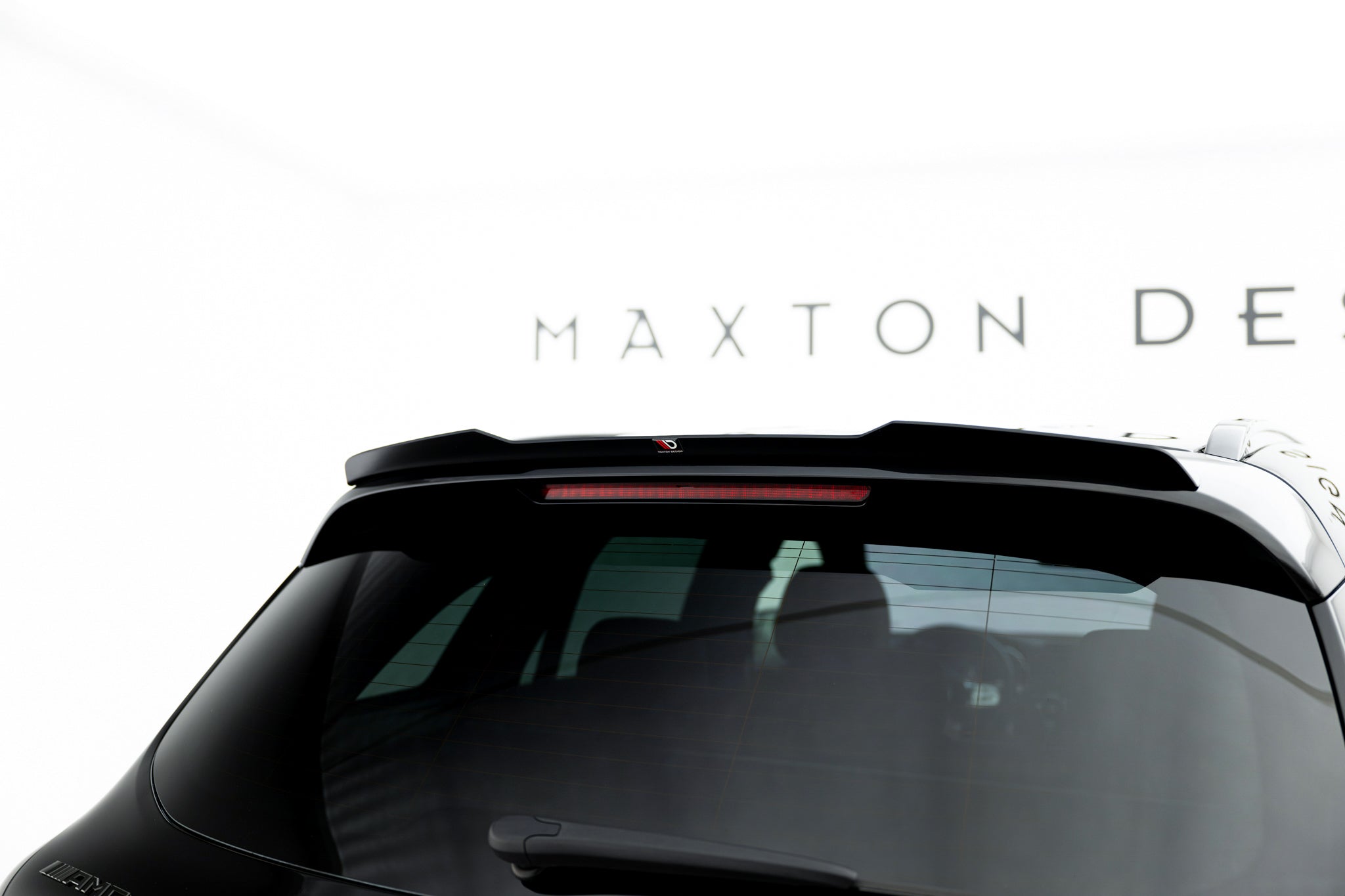 Maxton Design Spoiler CAP passend für Mercedes-AMG GLC 43 SUV X253 Facelift schwarz Hochglanz
