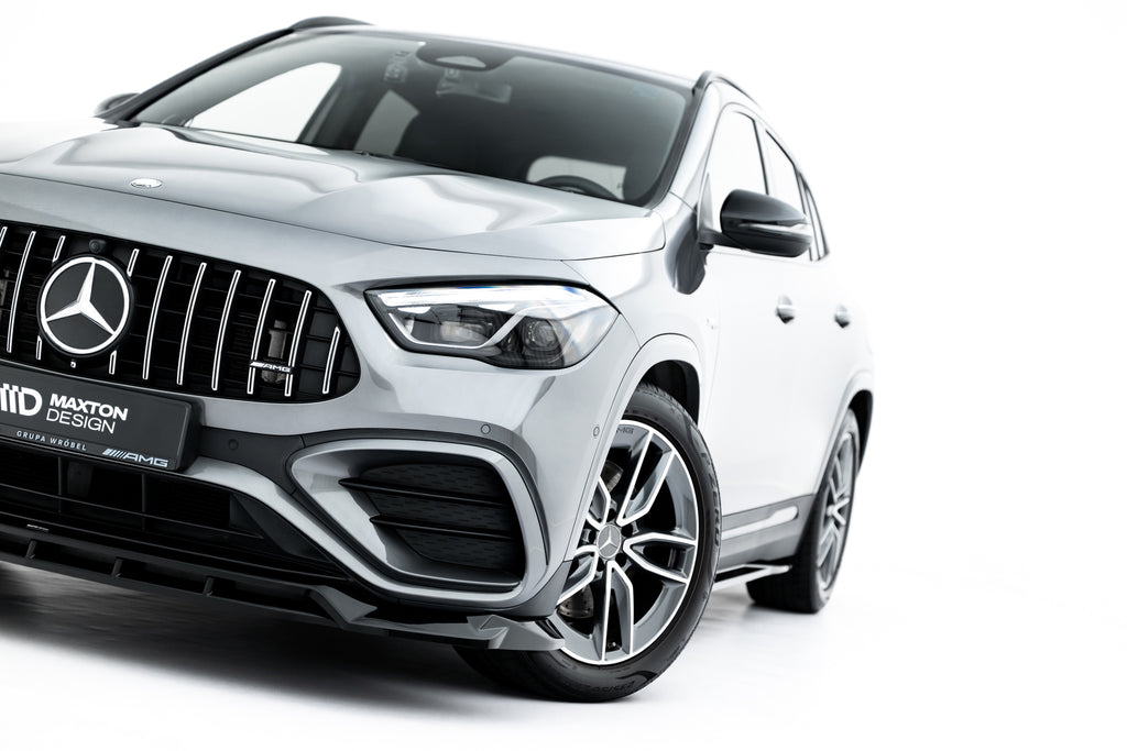 Maxton Design Street+ Spoilerlippe Front Ansatz V.1 passend für Mercedes-AMG GLA 35 H247 Facelift schwarz Hochglanz