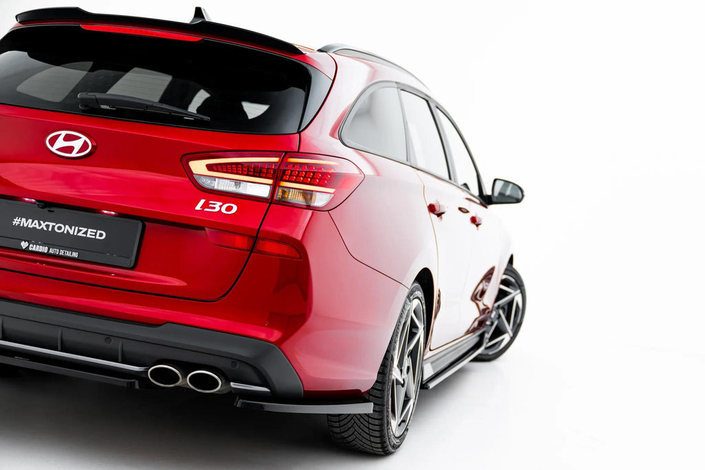 Maxton Design Heck Flaps für Hyundai i30 Mk3 Facelift [2020-] | Schwarz Hochglanz | ABS-Kunststoff