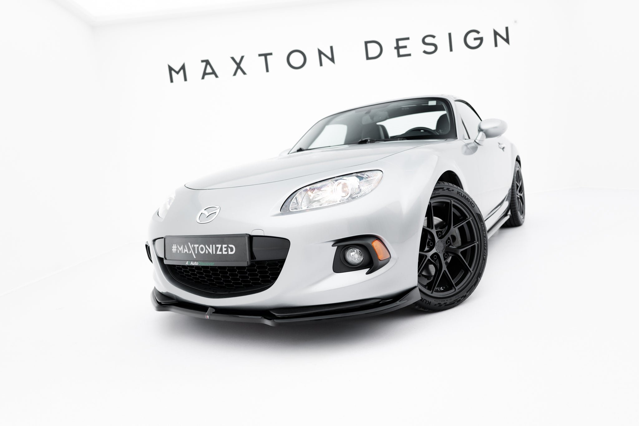 Maxton Design Street+ Spoilerlippe Front Ansatz passend für Mazda MX-5 Mk3 (NC) Facelift schwarz Hochglanz