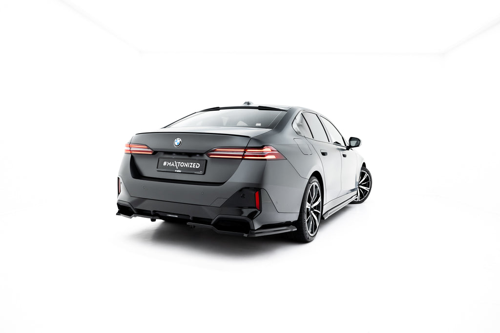 Maxton Design Heck Ansatz Flaps Diffusor V.1 passend für BMW 5er / i5 M-Paket Limousine / Touring G60 / G61 schwarz Hochglanz