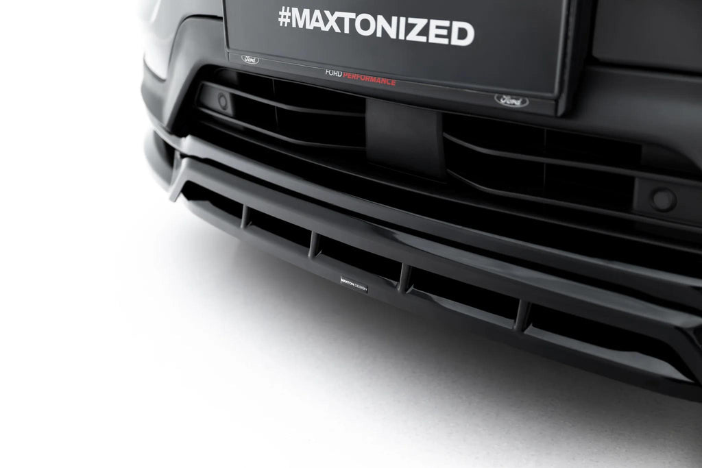 Maxton Design Street+ Spoilerlippe Front Ansatz für Ford Explorer ST Mk6 [2019-2024] | Schwarz Hochglanz | ABS-Kunststoff | mit TTG (eintragungsfrei)
