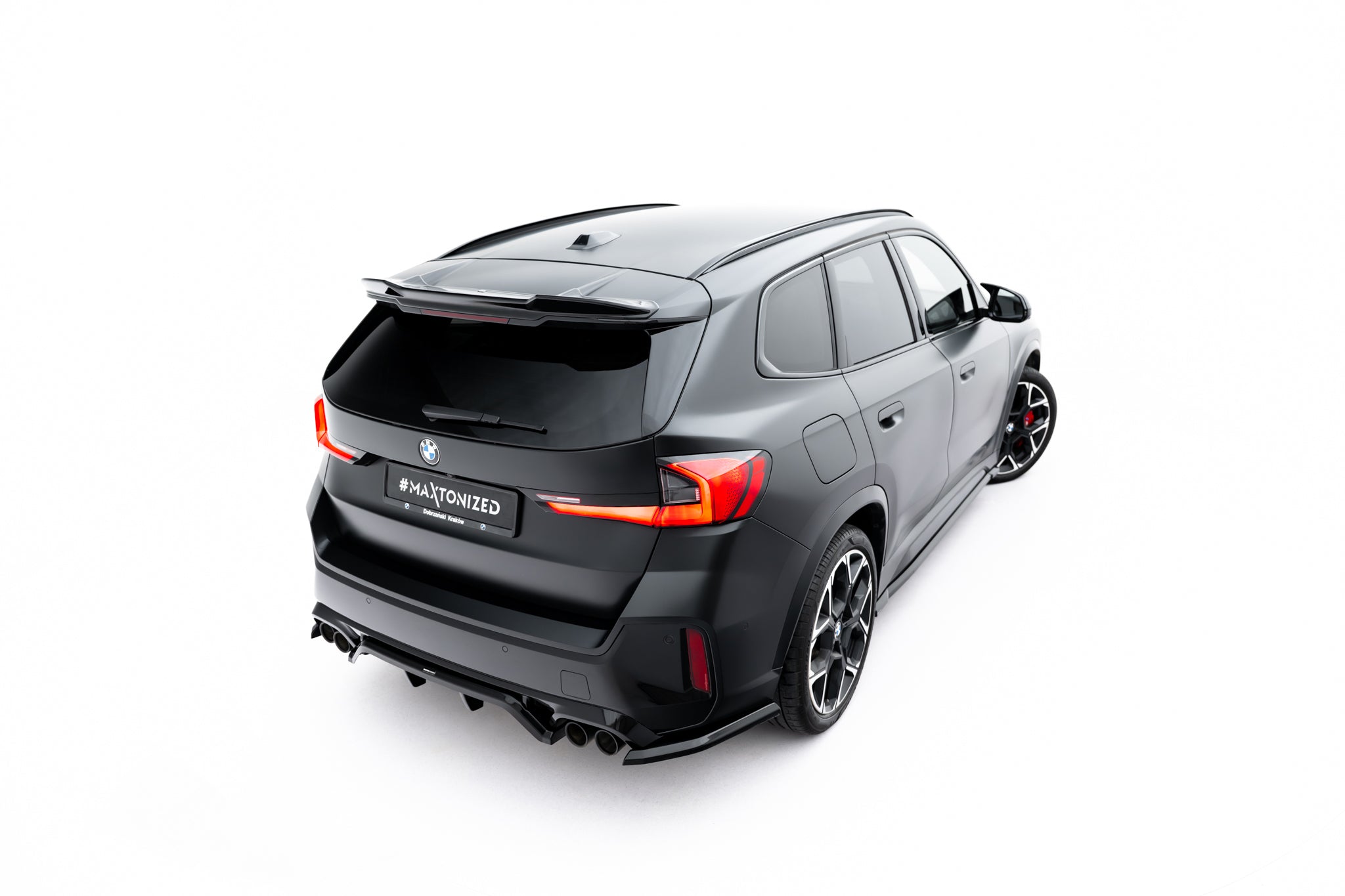 Maxton Design Spoiler CAP 3D passend für BMW X1 M35i U11 schwarz Hochglanz