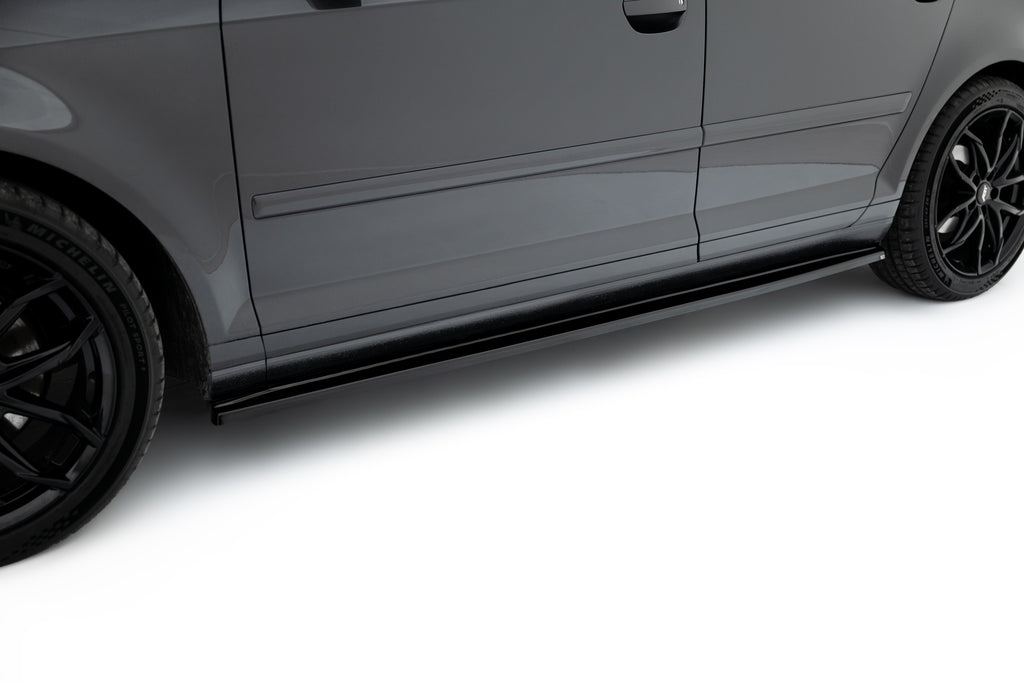 Maxton Design Street+ Seitenschweller Leisten passend für Audi A3 Sportback 8P / 8P Facelift schwarz Hochglanz