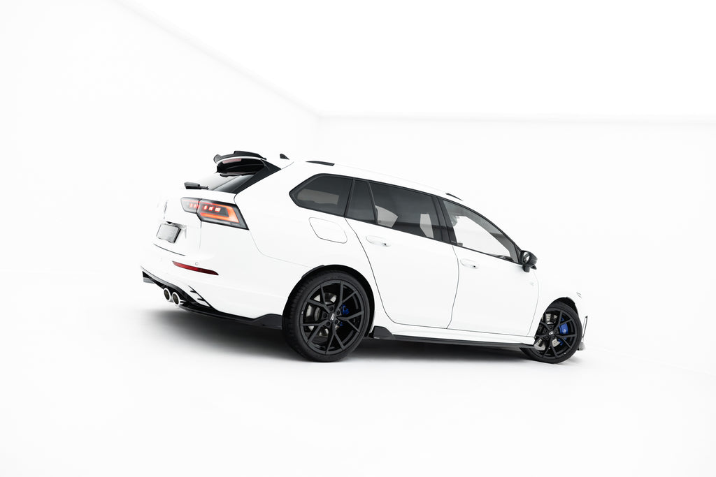 Maxton Design Street+ Seitenschweller Leisten passend für VW Golf R Variant Mk8 / Mk8 Facelift schwarz Hochglanz