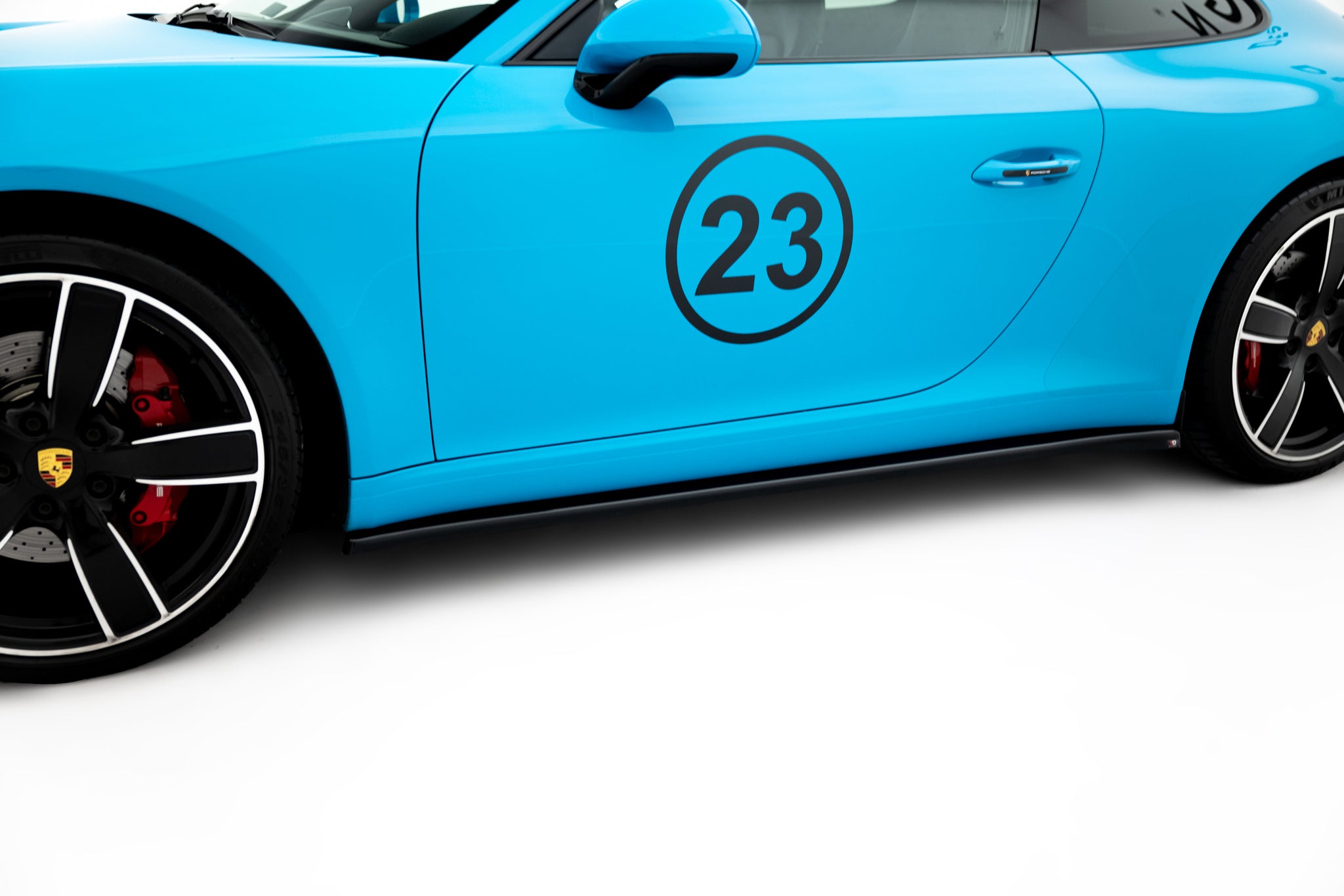 Maxton Design Street+ Seitenschweller Leisten passend für Porsche 911 Carrera 991 Facelift schwarz Hochglanz