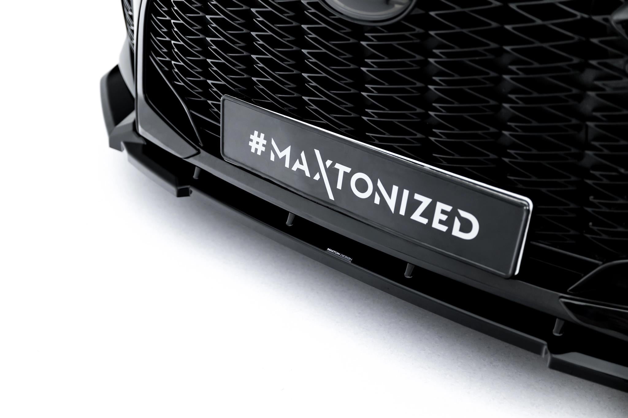 Maxton Design Street+ Spoilerlippe Front Ansatz V.1 passend für Lexus IS 500 Mk3 Facelift 2 (XE30) schwarz Hochglanz