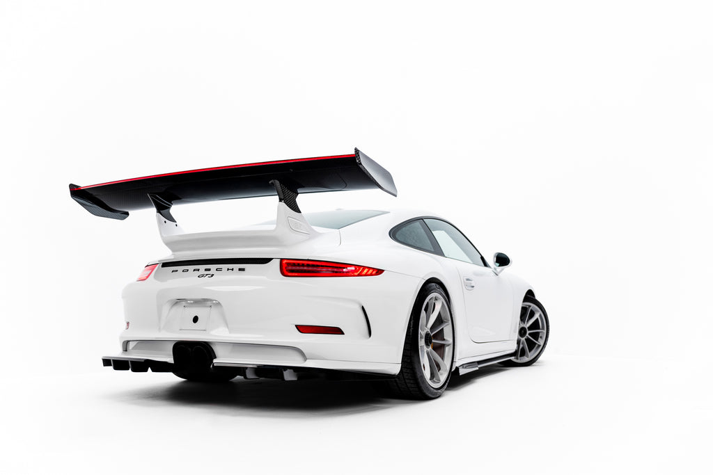 Maxton Design Street+ Mittlerer Diffusor RACE für Porsche 911 GT3 991 [2011-2016] | Schwarz Hochglanz | ABS-Kunststoff