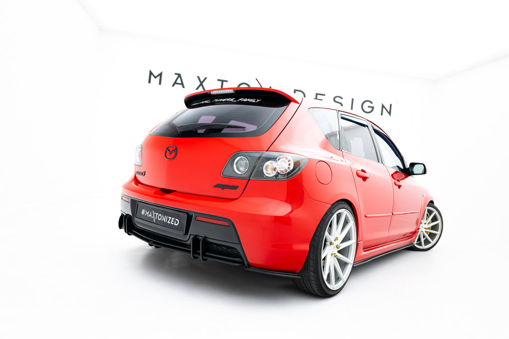 Maxton Design Street Pro Heck Ansatz Flaps Diffusor passend für Mazda 3 MPS Mk1 EU Version
