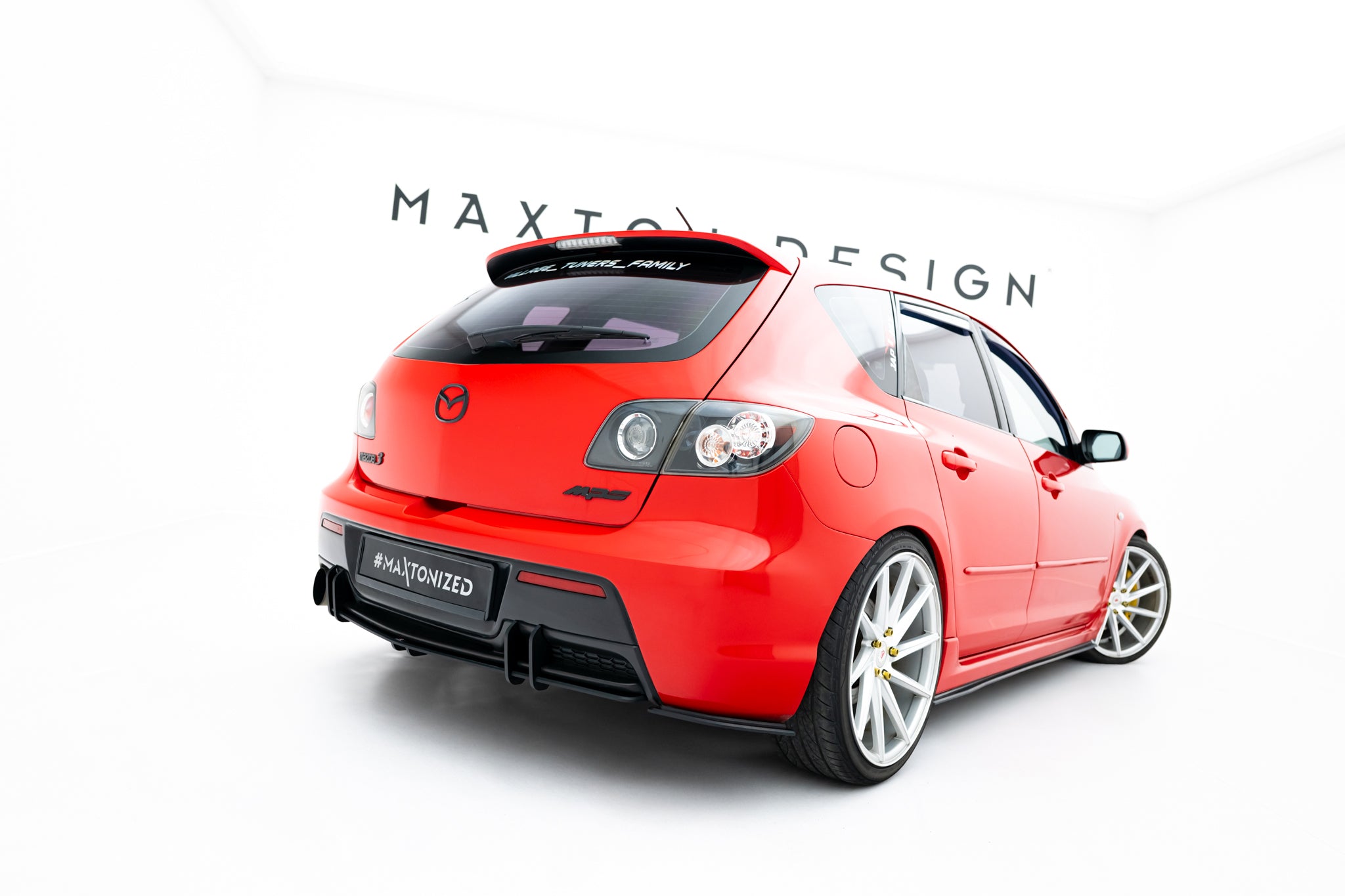 Maxton Design Street Pro Heck Ansatz Flaps Diffusor passend für Mazda 3 MPS Mk1 EU Version