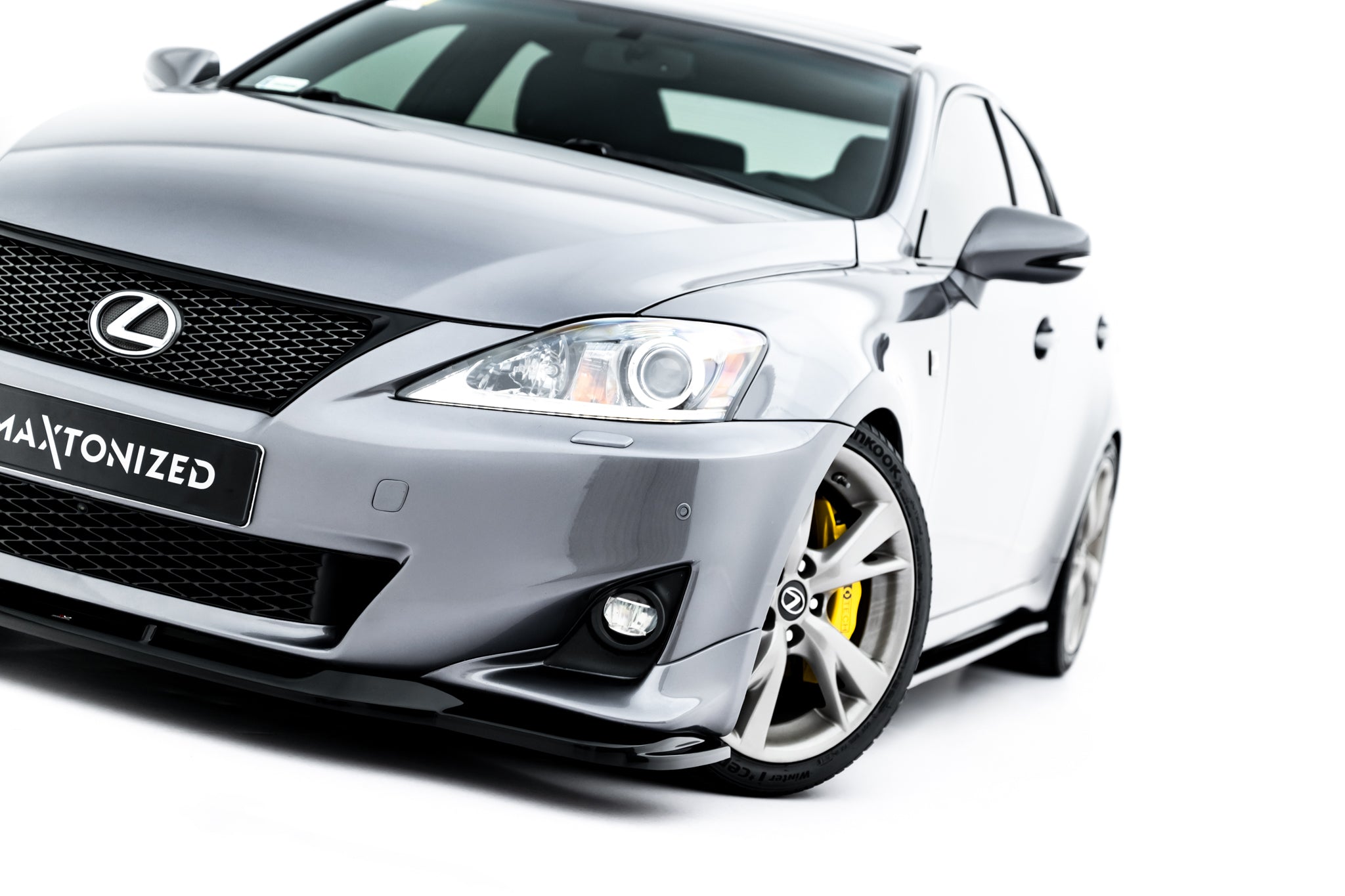 Maxton Design Street+ Spoilerlippe Front Ansatz passend für Lexus IS F-Sport Mk2 (XE20) Facelift schwarz Hochglanz