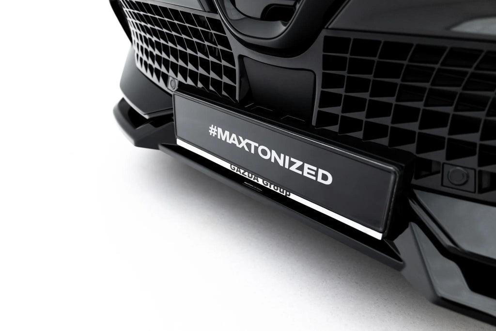 Maxton Design Street+ Spoilerlippe Front Ansatz Passend für Alfa Romeo Junior Mk1 Schwarz Hochglanz