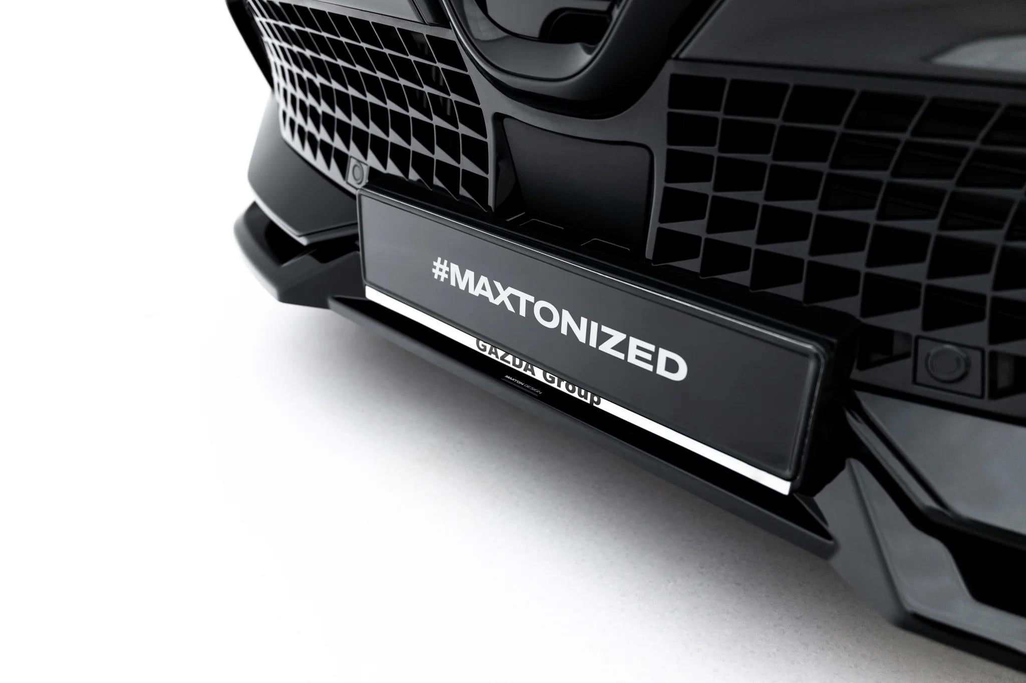 Maxton Design Street+ Spoilerlippe Front Ansatz Passend für Alfa Romeo Junior Mk1 Schwarz Hochglanz
