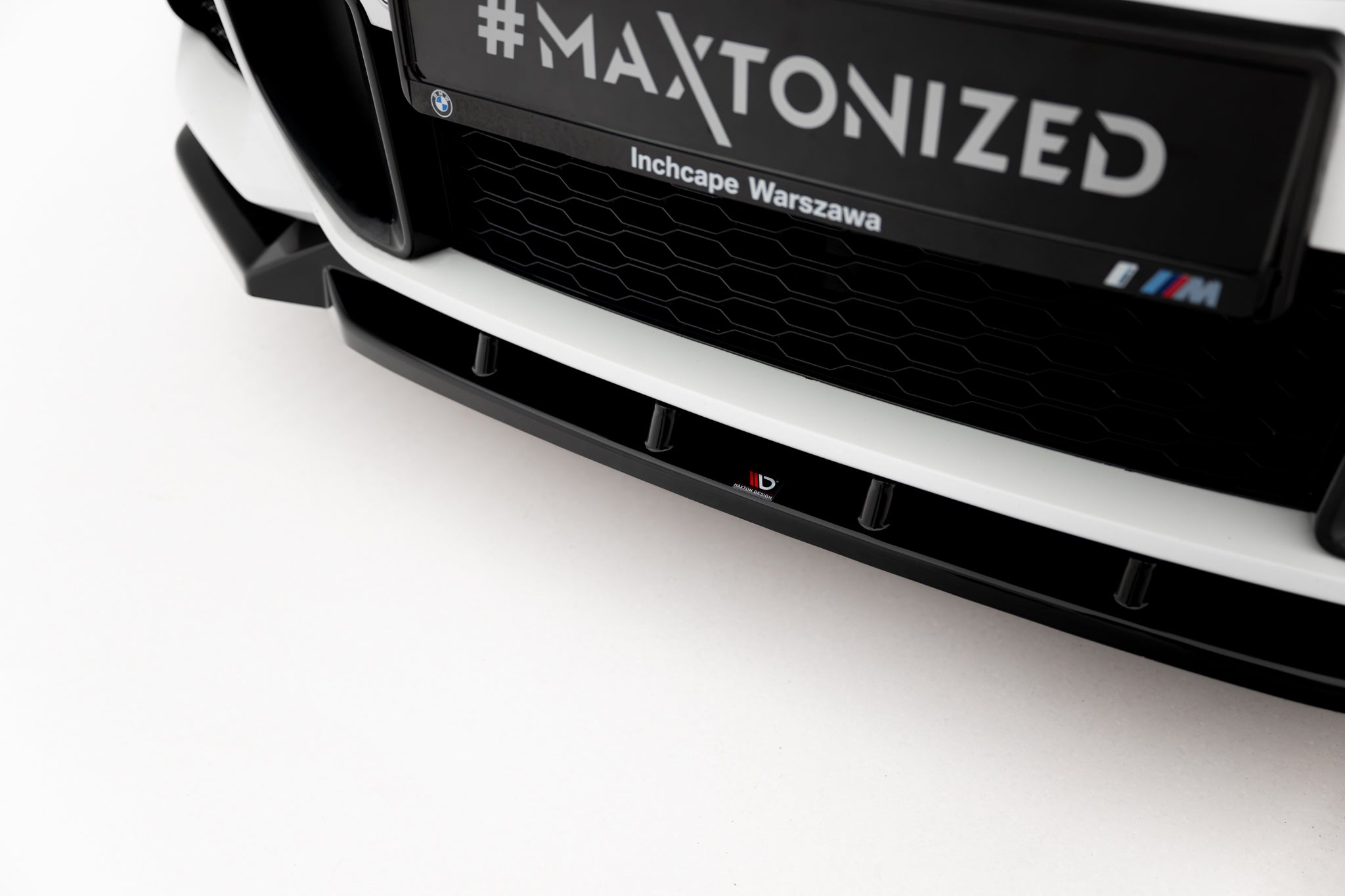 Maxton Design Street+ Spoilerlippe Front Ansatz passend für BMW X1 M-Paket F48 Facelift schwarz Hochglanz