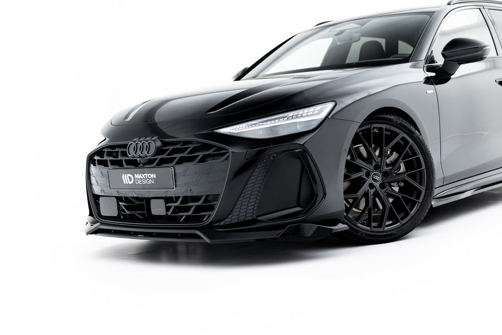 Maxton Design Street+ Spoilerlippe Front Ansatz V.1 passend für Audi A6 S-Line C9 schwarz Hochglanz