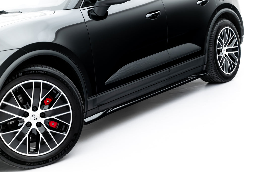Maxton Design Street+ Seitenschweller Leisten passend für Porsche Macan EV Mk1 schwarz Hochglanz