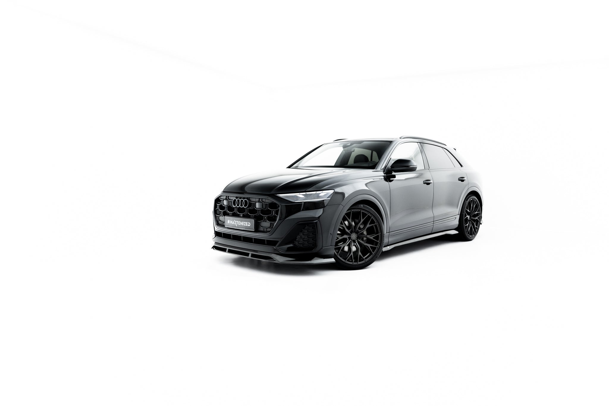 Maxton Design Prepreg Carbon Fiber Street+ Spoilerlippe Front Ansatz passend für Audi SQ8 / Q8 S-Line Mk1 Facelift