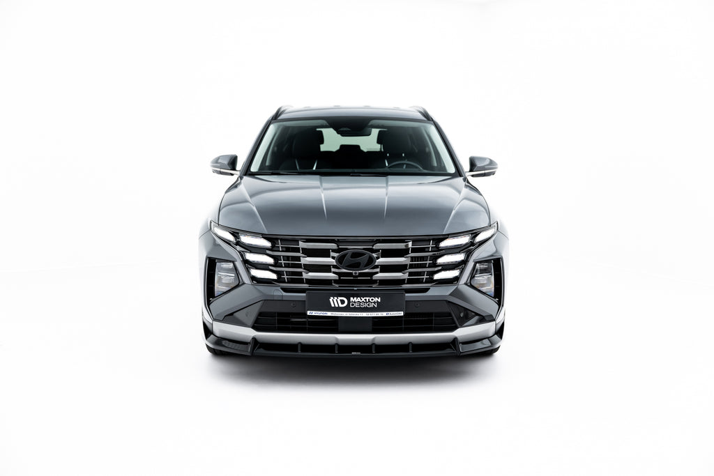 Maxton Design Street+ Spoilerlippe Front Ansatz passend für Hyundai Tucson Mk4 Facelift schwarz Hochglanz