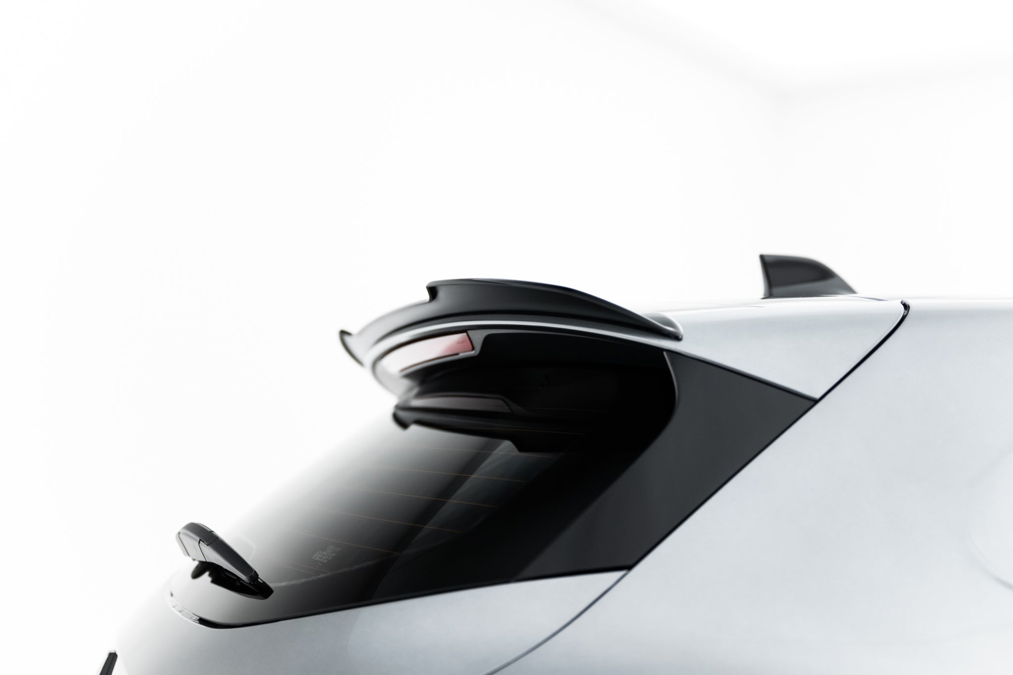 Maxton Design Spoiler CAP passend für Renault Clio Mk5 Facelift schwarz Hochglanz