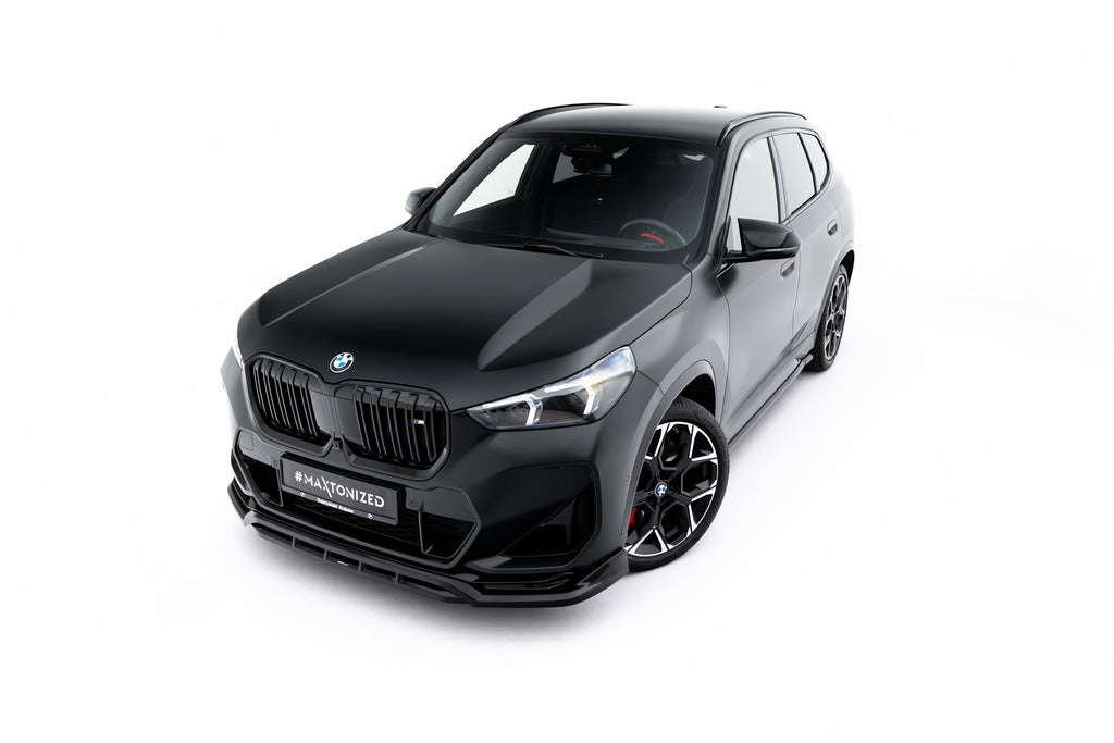 Maxton Design Street+ Spoilerlippe Front Ansatz passend für BMW X1 M35i U11 schwarz Hochglanz