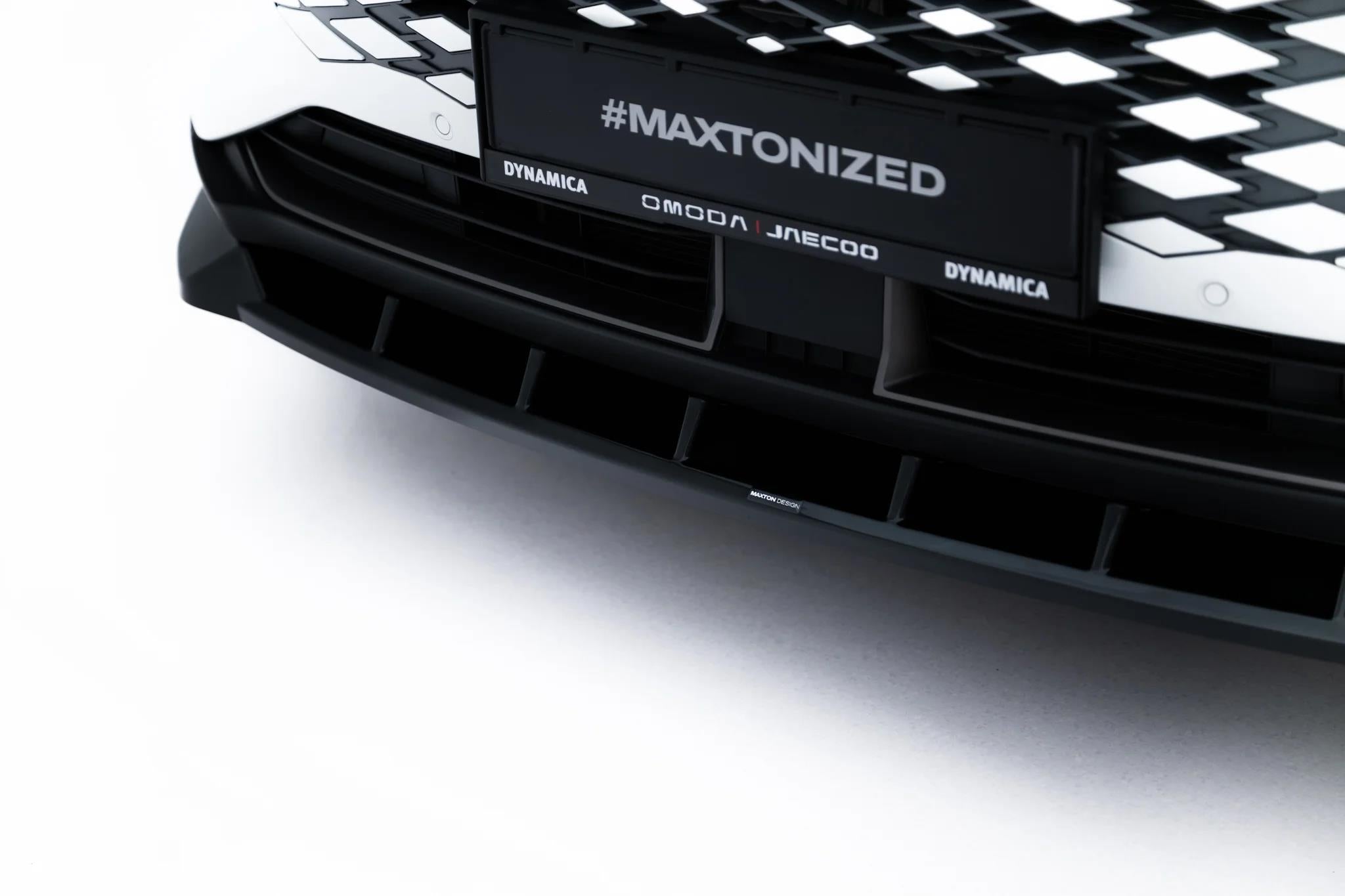 Maxton Design Street+ Spoilerlippe Front Ansatz passend für Omoda 9 Mk1 schwarz Hochglanz
