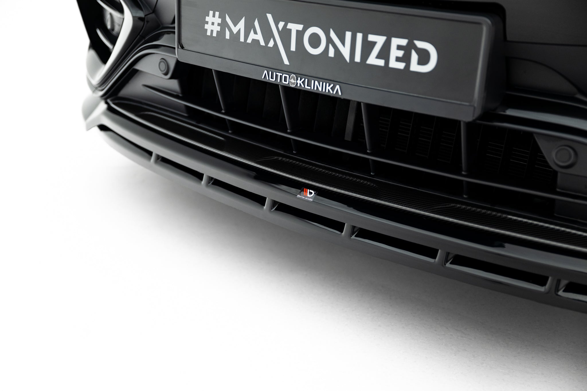 Maxton Design Street+ Spoilerlippe Front Ansatz passend für Mercedes-AMG GLC 43 X254 schwarz Hochglanz