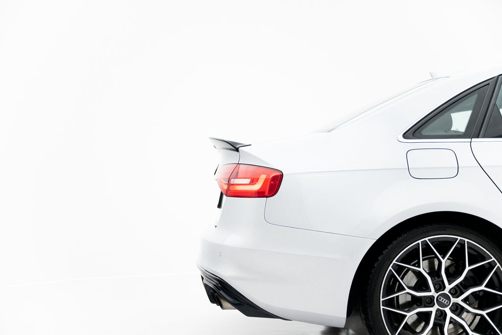 Maxton Design Spoiler CAP 3D passend für Audi S4 Limousine B8 Facelift schwarz Hochglanz