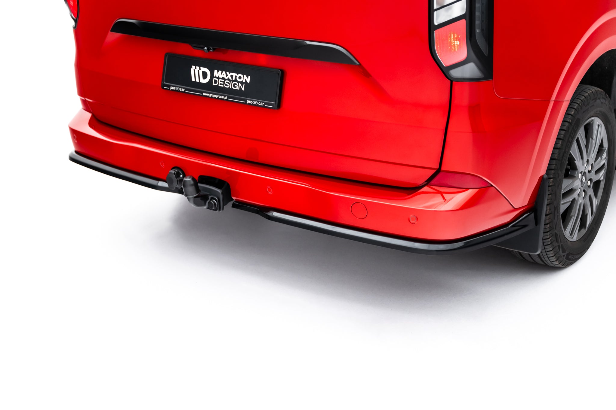 Maxton Design Heck Ansatz Flaps Diffusor passend für VW Transporter T7 schwarz Hochglanz