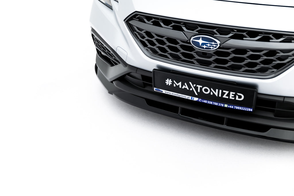 Maxton Design Street+ Spoilerlippe Front Ansatz V.2 passend für Subaru WRX STI Mk2 schwarz Hochglanz