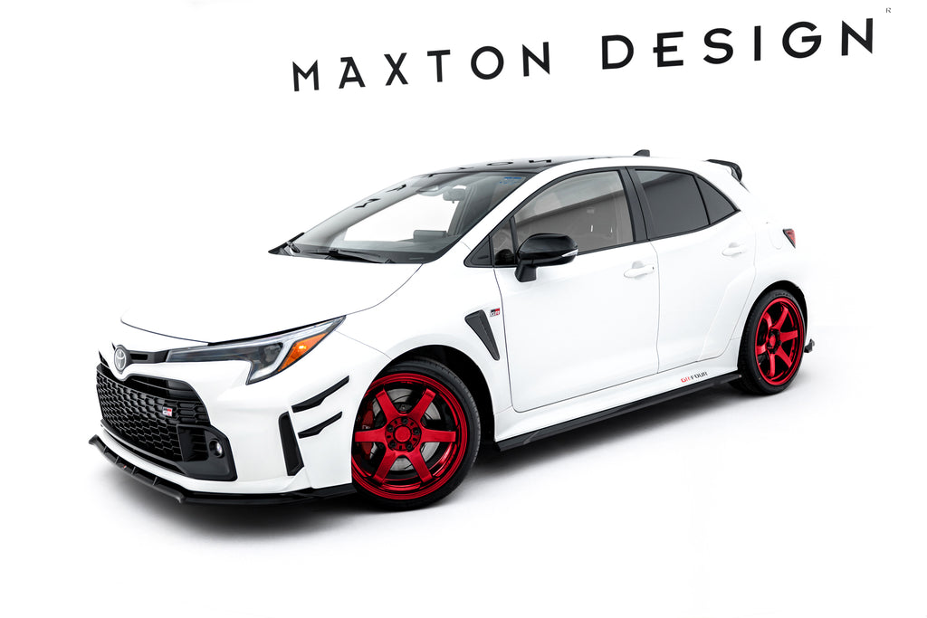 Maxton Design Street+ Seitenschweller Leisten passend für V.1 passend für Toyota GR Corolla Mk12 schwarz Hochglanz