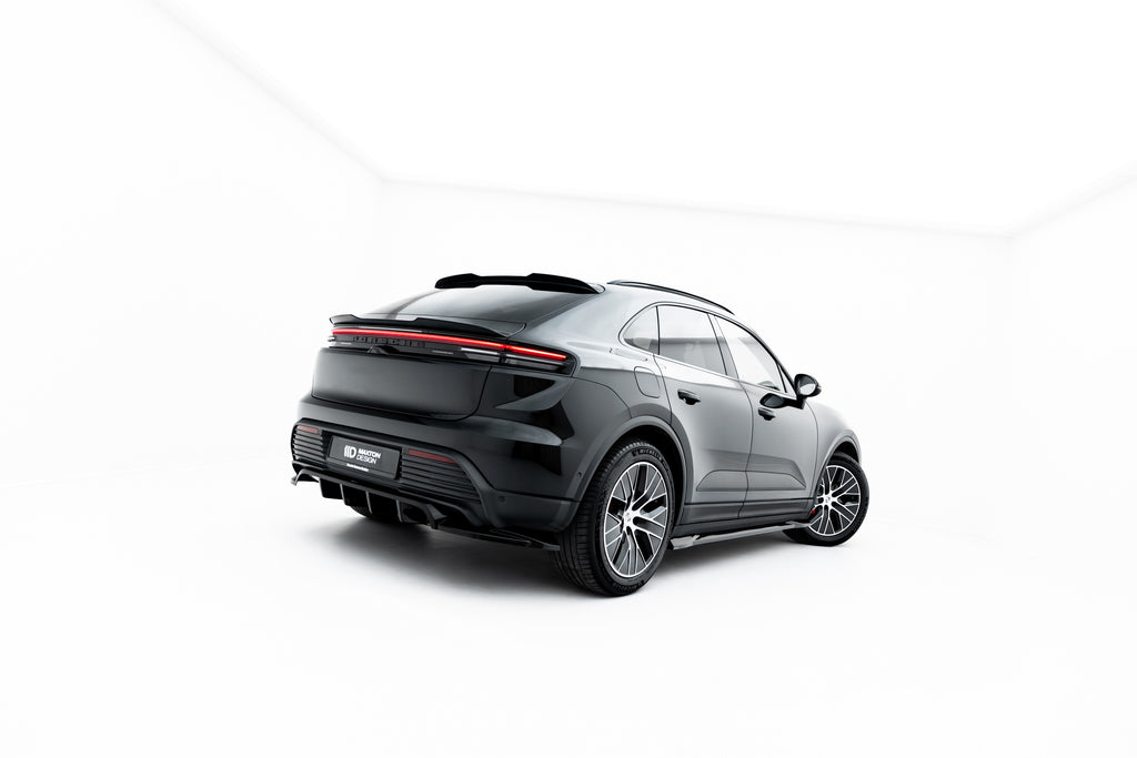 Maxton Design Höher Spoiler CAP passend für Porsche Macan EV Mk1 schwarz Hochglanz