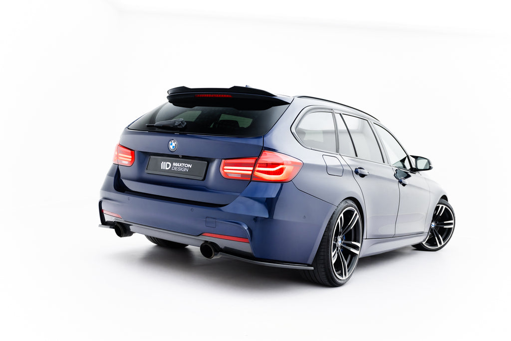Maxton Design Spoiler CAP passend für BMW 3er M-Paket Touring F31 / F31 Facelift schwarz Hochglanz