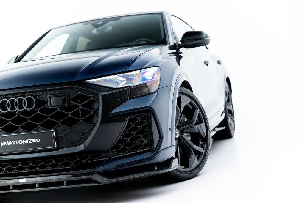 Maxton Design Prepreg Carbon Fiber Street+ Spoilerlippe Front Ansatz passend für Audi RSQ8 Mk1 Facelift