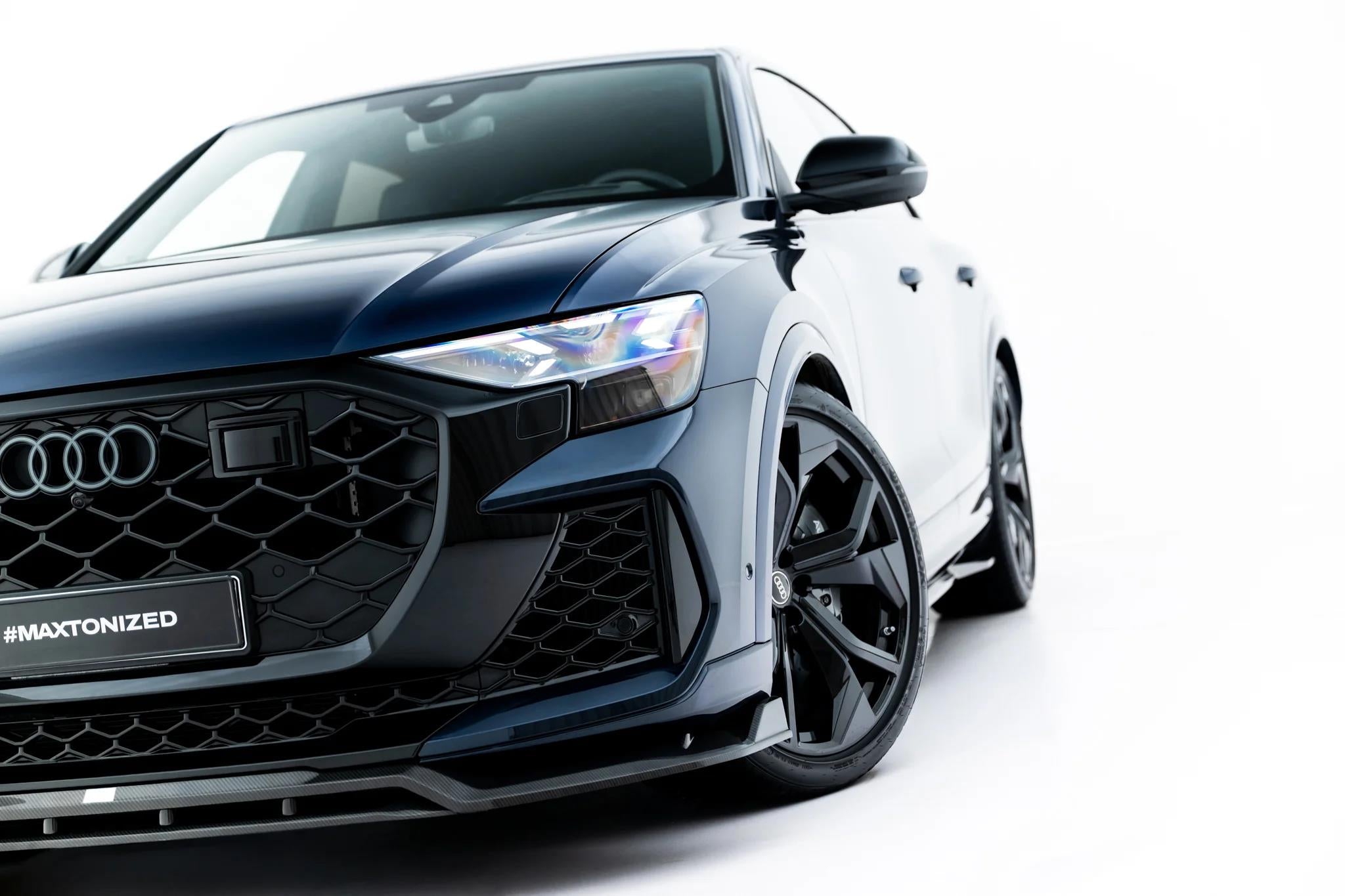 Maxton Design Prepreg Carbon Fiber Street+ Spoilerlippe Front Ansatz passend für Audi RSQ8 Mk1 Facelift