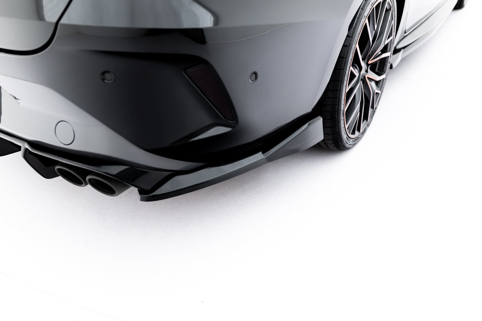 Maxton Design Heck Ansatz Flaps Diffusor V.6 passend für Cupra Leon ST Mk1 Facelift schwarz Hochglanz