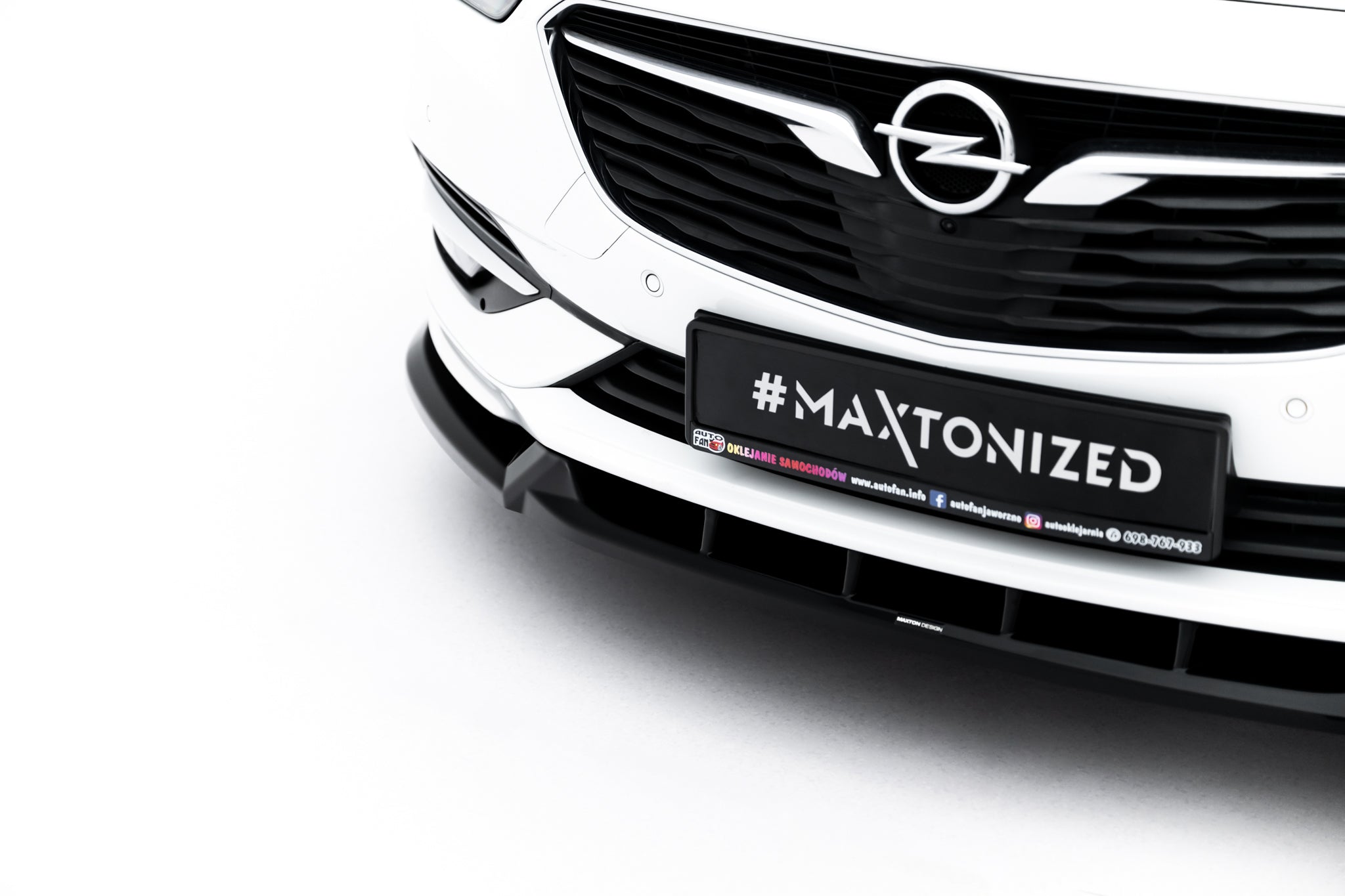 Maxton Design Street+ Spoilerlippe Front Ansatz passend für Opel Insignia OPC-Line Mk2 schwarz Hochglanz