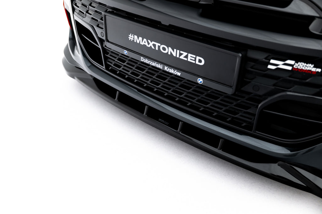 Maxton Design Street+ Spoilerlippe Front Ansatz für Mini Cooper John Cooper Works F65 [2025-] | Schwarz Hochglanz | ABS-Kunststoff